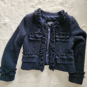 Mario Serrani Navy Textured  Blazer